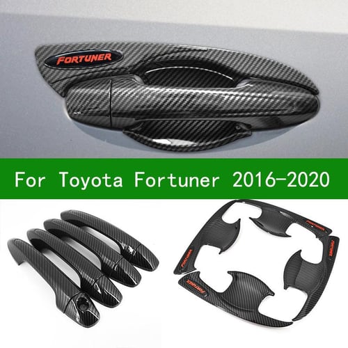 Inner Door Handle Bowl Cover Trim Carbon Fiber Style For Toyota