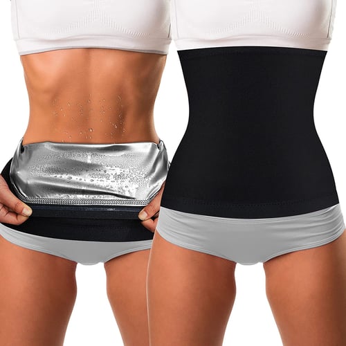 Waist Trimmer Belt Weight Loss Sweat Band Wrap Tummy Stomach Sauna Sweat  Belt Sport Safe Accessories Black XXL