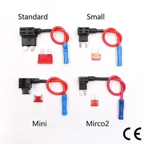 12pcs 12v Car Blade Fuse Holder Add A Circuit Tap Adapter Micro Mini  Standard Atm Apm Auto Fuses 10 Amp Truck Van Suv Fuse Wire