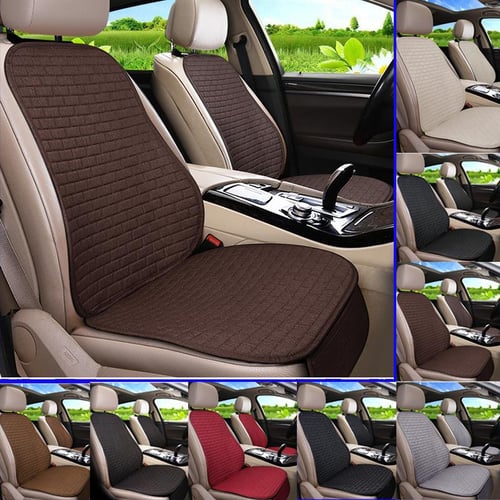 2pcs Front & Rear Coffee-colored Car Seat Cushion Set