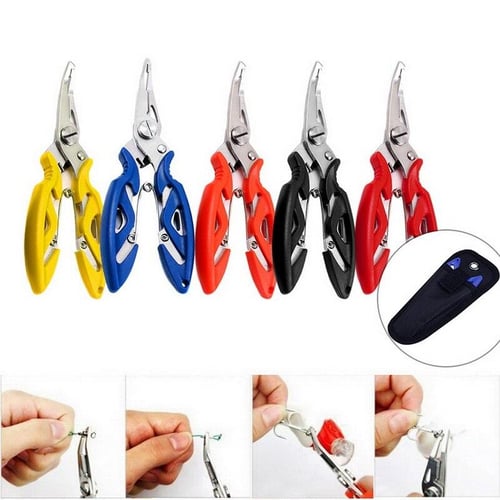Fishing Pliers with Fish Lip Gripper, Braided Line Scissors, Fishing Pliers  Hook Remover Split Ring, Saltwater Resistant Fishing Tool Kit, Fishing Gear  with Lanyard and Sheath, Fishing Gifts for Men: Buy Online