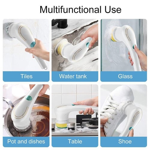 5in1 Multi-functional Wireless Electric Cleaning Brush for Kitchen and  Bathroom