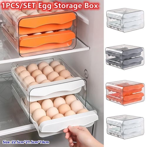 1pc Egg Storage Container, 15 Grids Large Capacity Egg Keeper, Refrigerator  Food Classification Storage Box