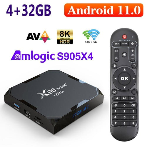 TV Box Android 11 4G 32GB 64GB 4K Android TV Box Smart TV Box 2.4G 5.8G  WIFI Google Voice Set Top Box 2022 H96 max V11