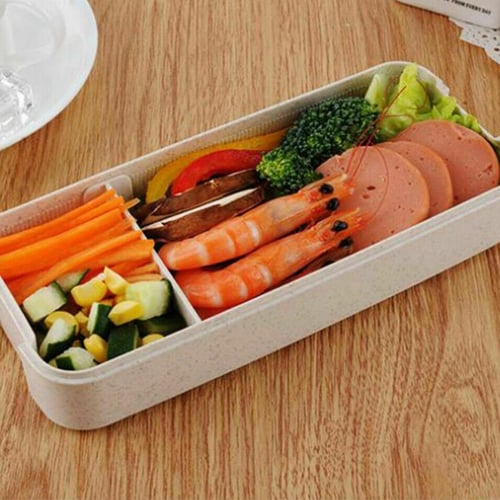 1pc Portable Bento Box, 3-layers Lunch Box, Food Storage Tableware