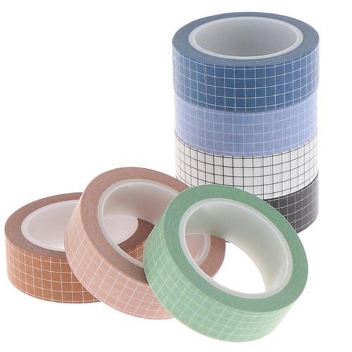 10M Black and White Grid Washi Tape Paper DIY Planner Masking Tape Adhesive  Tapes Stickers Decorative Stationery Tapes