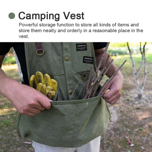 NOBANA Outdoor Camping Vest Multifunctional Leisure Apron Fishing