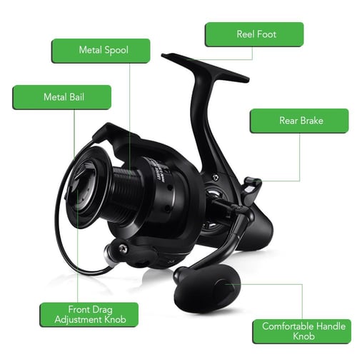 12+1 BB Spinning Reel with Front and Rear Double Drag Carp Fishing Reel  Left Right Interchangeable - buy 12+1 BB Spinning Reel with Front and Rear  Double Drag Carp Fishing Reel Left