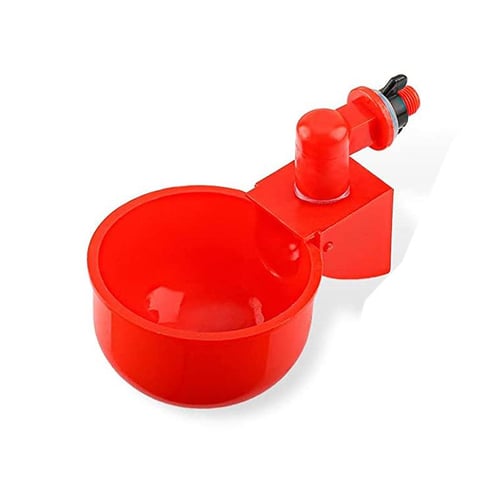 Chicken Water Cup Waterer for Poultry, 3/8 In Automatic Filling Waterer  Poultry Drinking Bowl Chicken Water Feeder, Chicken Watering Cup for Chicken  Duck Turkey Rabbit Geese Automatic Farm (Pack of 6) 