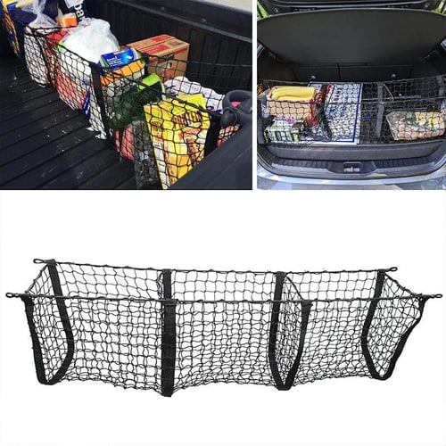 Heavy Duty Cargo Net Stretchable, Car Interior Accessories, Adjustable  Elastic Trunk Storage Net With Hook