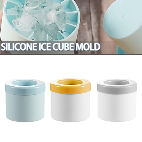 Round Ice Cube Tray With Scoop and Bucket for Freezer, Mini Ice Maker Cube  Storage Bin With Lid, Non-bpa Hard Plastic Ice Tray Mold 