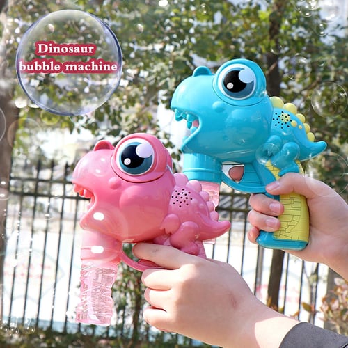 Electric Dinosaur Bubble Machine Music Lighting Toys Bubble Machine （50ml）