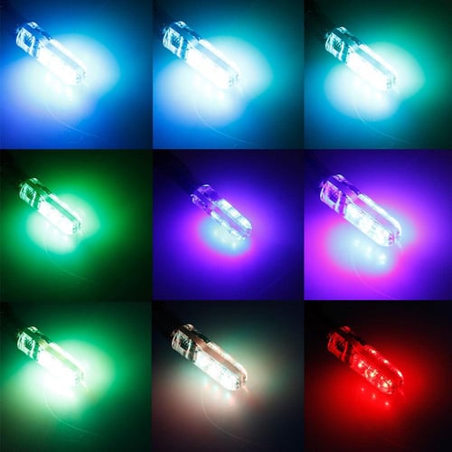 LED 501 REMOTE Control 5W5 T10 RGB Color Changing Car Wedge Side