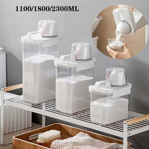 Convenient Measuring Cup Included 2300ml Airtight Laundry Detergent  Dispenser