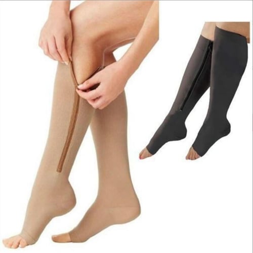 Zip Sox, zip-up compression socks, size S/M, NEW in original