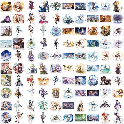 100Pcs Anime Genshin Impact Game Stickers Cartoon Waterproof Kid Toy Sticker  - buy 100Pcs Anime Genshin Impact Game Stickers Cartoon Waterproof Kid Toy  Sticker: prices, reviews