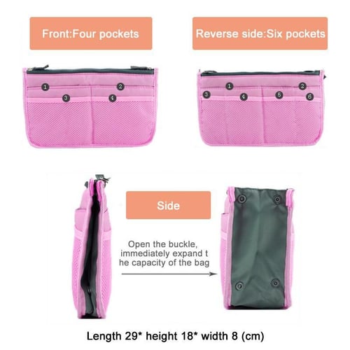 1pc Pink Travel Portable Underwear Storage Bag With Large Capacity,  Waterproof, Zipper Closure, Hand-held Clothing Packing Organizer Bag