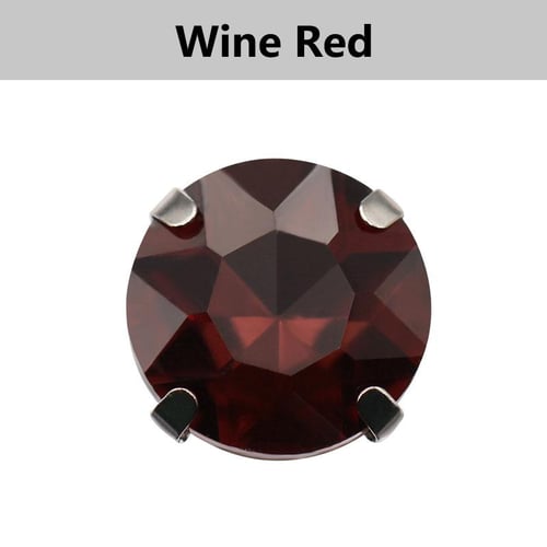 Round Flatback Stones Crafts, Red Crystal Stone 10mm