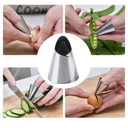 4PCS Finger Guard for Cutting Vegetables Stainless Steel Finger