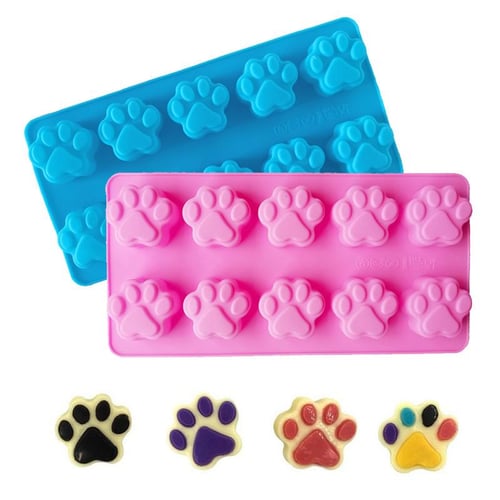 18 Units 3D Dog Bone Ice Trays Silicone Pet Treat Molds Soap Chocolate  Jelly Candy Mold