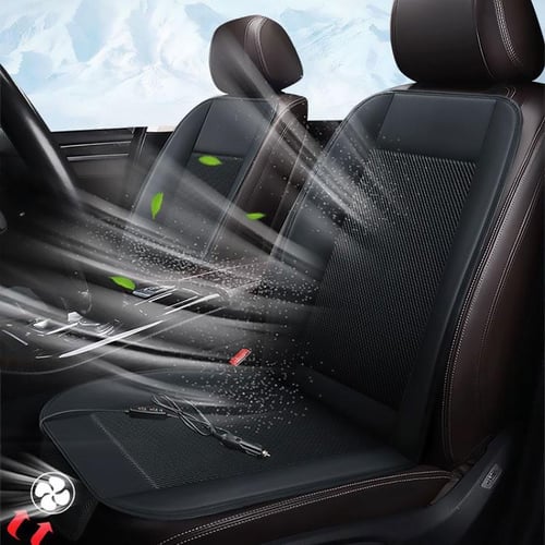 Leather Car New Summer Cool Cushion Fan Blowing Ventilation Seat Covers Seat  Cooling Air Cushion + Cigarette Lighter Controller