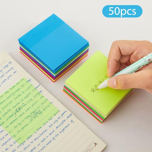 100pcs Transparent Sticky Notes Self-stick Note Pads, Transparent Self  Adhesive Removable Transparent Notes