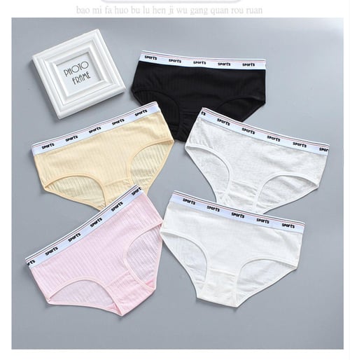 4Pc/Lot Girls Underwear Cotton Sports Breathable Briefs Pupils