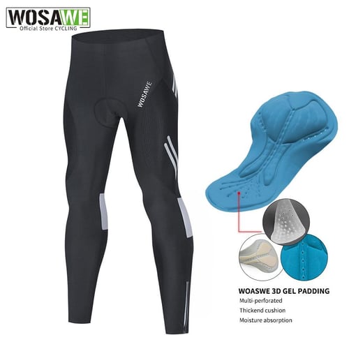 WOSAWE Womens Cycling Tights Bike Gel Padded Pants Breathable Sports Legging
