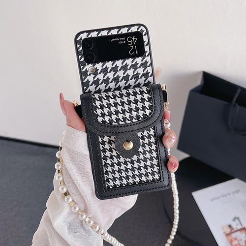 Luxury PU Leather Lanyard Phone Cases For Samsung Galaxy Z Flip 4
