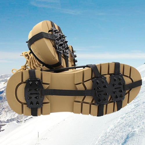 1Pair Kids Anti-Skid Snow Ice Gripper Climbing Shoe Spikes Grips Cleats  Overshoes Crampons Spike Shoes Crampon