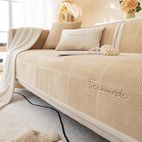 Thicken Plush Sofa Cover Universal Non-slip Sofa Mat Winter Warm Soft Sofa  Towel Couch Cushion for Living Room Home Decor