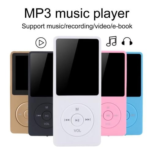 1.8in MP3 MP4 Player, Music Player with Bluetooth, Ultra Thin Mini Portable  MP3 MP4 Player, Support 64G Expandable Storage