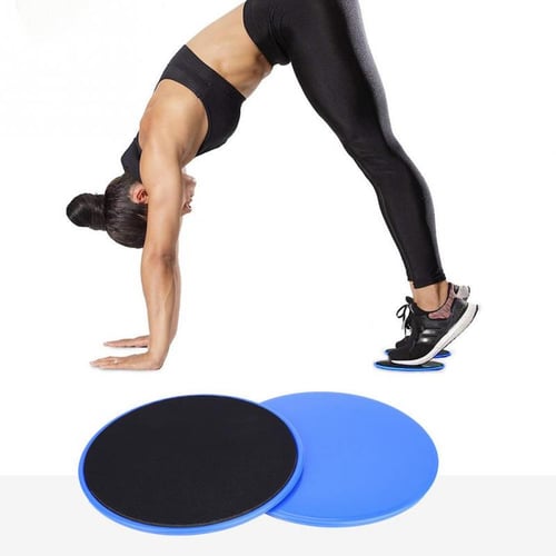 2 Dual Sided Fitness Yoga Gliding Discs Core Sliders Home Gym Abs Leg  Workouts