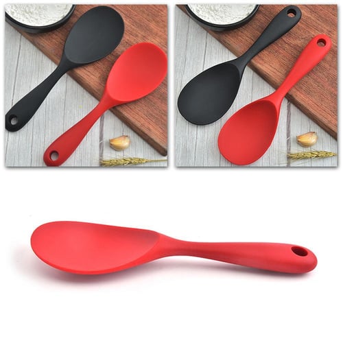 1pc Silicone & Wood Handle Kitchen Cooking Utensils Set (includes Soup  Ladle, Stirring Spoon, Slotted Turner, And Skimmer)