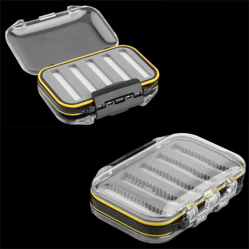 Transparent Double-sided Transparent Fly Box Fly Fishing Box Double-faced  Fishing Tackle Box Sequin Box Fishhook Box Fishing Tackle Box - buy