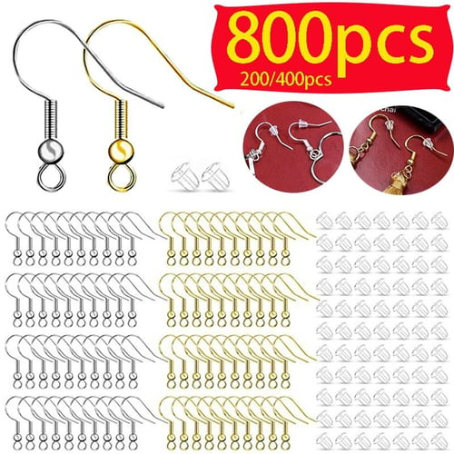 300 Pairs Earring Safety Backs Clear Bullet Eearring Backs Earring Backs  Stopper for Fish Hook Earrings