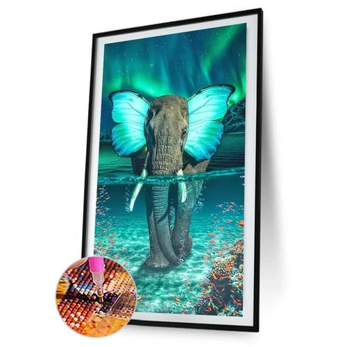 5d Diamond Painting Kits Drill Diamond Resin Rhinestone Embroidery Paintings  Arts Craft For Home Wall Decor - Colorful Cat And Butterfly