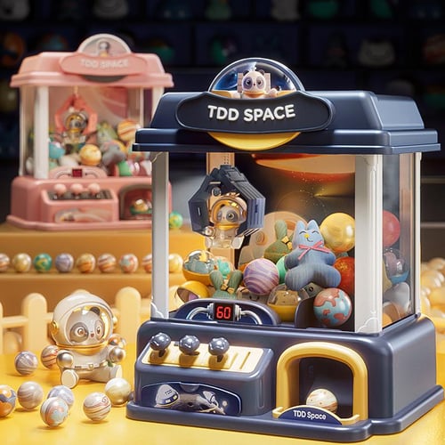 Automatic Claw Machine Doll Machine Kids Coin Operated Play Game Mini Claw  Catch Toy Gifts Crane Machines Music Doll for Child