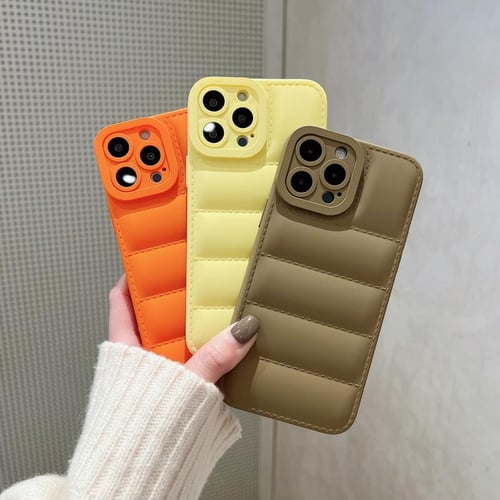 Luxury Matte The Puffer Case For Iphone 11 12 13 Pro Xs Max X Xr 7 8 Plus  Down Jacket Mobile Phone Shell Soft Tpu Silicone Funda 