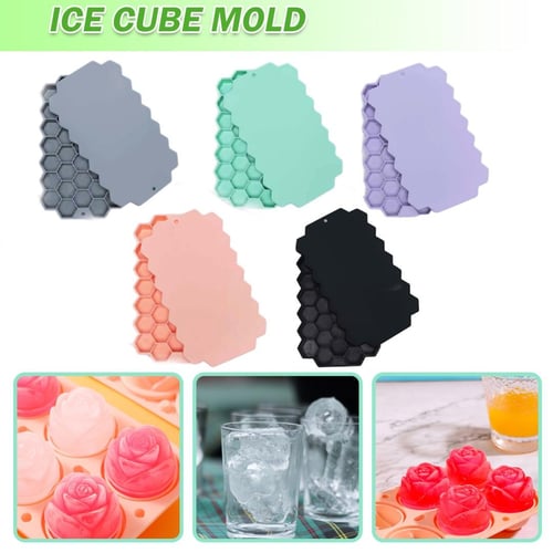 Cheap PDTO 54Pcs Silicone Ice Cube Tray with Lid and Bin 2 Trays Ice Cube  Molds for Freezer