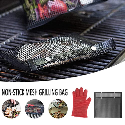 Bbq Mesh Grill Bag, Non-stick Mesh Grilling Bags, Reusable And Easy To  Clean, Vegetables Grilling Pouches Grill Accessories Bbq Tools, Works On Electric  Grill Outdoor Gas Charcoal Bbq, For Outdoor Camping Picnic