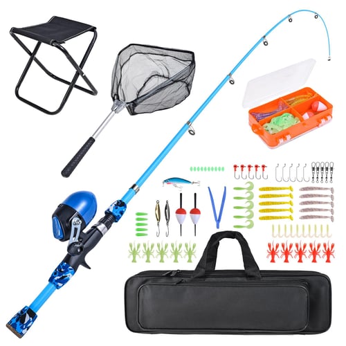 doorslay Fishing Rod and Reel Combos, Carbon Fiber Fishing Pole Combo Set,  Telescopic Rods Spinning Reels Lures Set with Carrier Bag for Freshwater