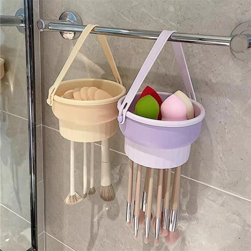 1Pcs Silicone Folding Bowl Beauty Egg Cleaning Tool Powder Puff