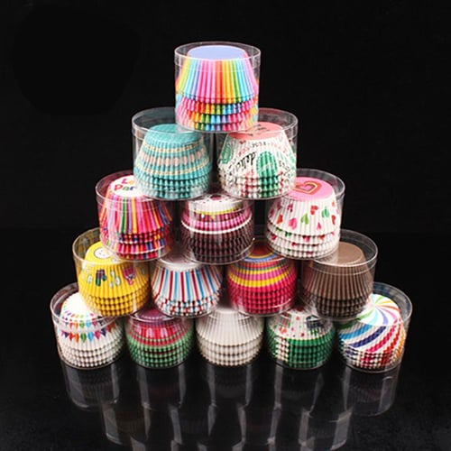 50pcs Large Cupcake Paper Cup Oilproof Cupcake Liner Baking Cup Tray Case  Wedding Party Caissettes Golden Muffin Wrapper Paper