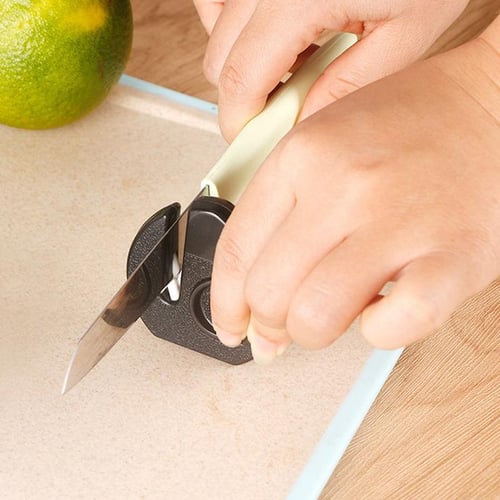 1pc Mini Household Knife Sharpener For Fruit Knife With Ceramic Sharpening  Rod, Portable Outdoor Sharpener