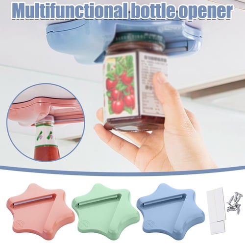 Under Cabinet Anti-Slip Round Jar Opener Counter Opening Bottle Jar Caps  Kitchen