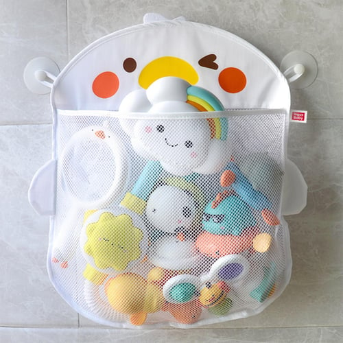 Bath Toy Organizer 2 Strong Suction Hooks Mesh Bathtub Toy Holder Bathroom  Or Shower Caddy Multiuse Net Bags