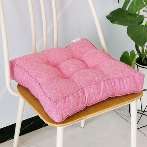 Tufted Seat Cushion Extra Thick High Elasticity Soft Round Solid
