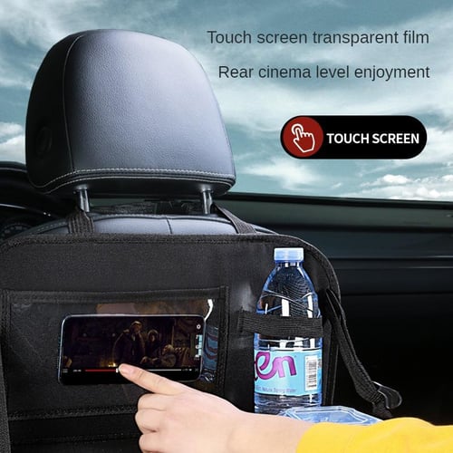 Car Seat Back Organizer Large Capacity Storage Bag with Foldable Tablet  Tray PU Leather Multi Pocket Auto Organizer Bag