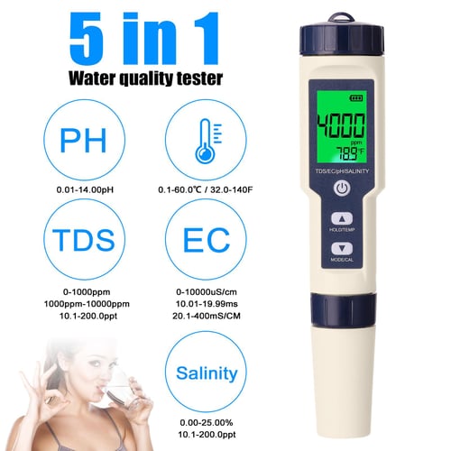 6 In 1 Water Quality Tester Tuya WiFi Multi-Parameter Water